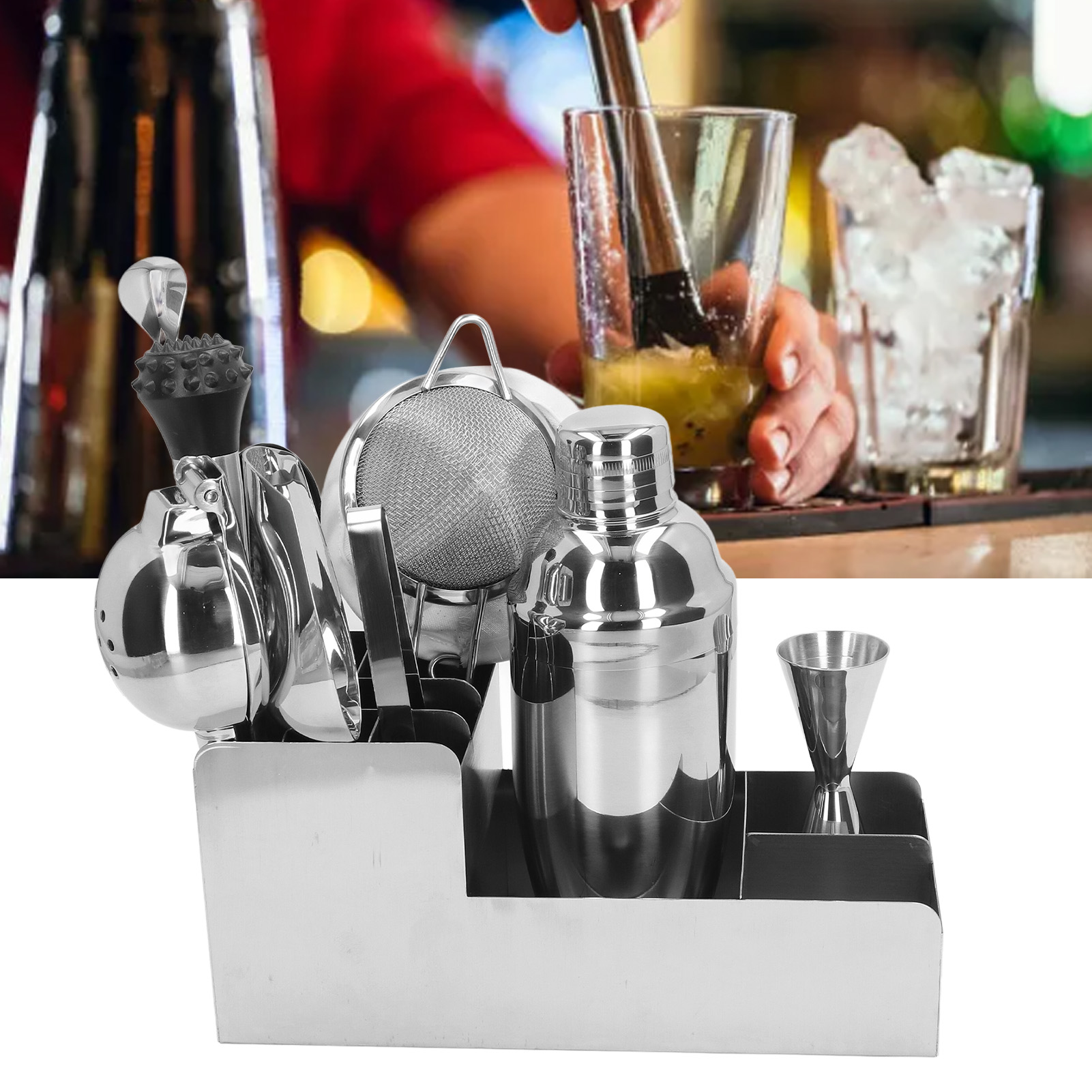 Shaker, Komplettes Set An Utensilien Zur Zubereitung Von Handgeschlagenem Zitronentee, Barzubehör, Hochwertige Barausstattung