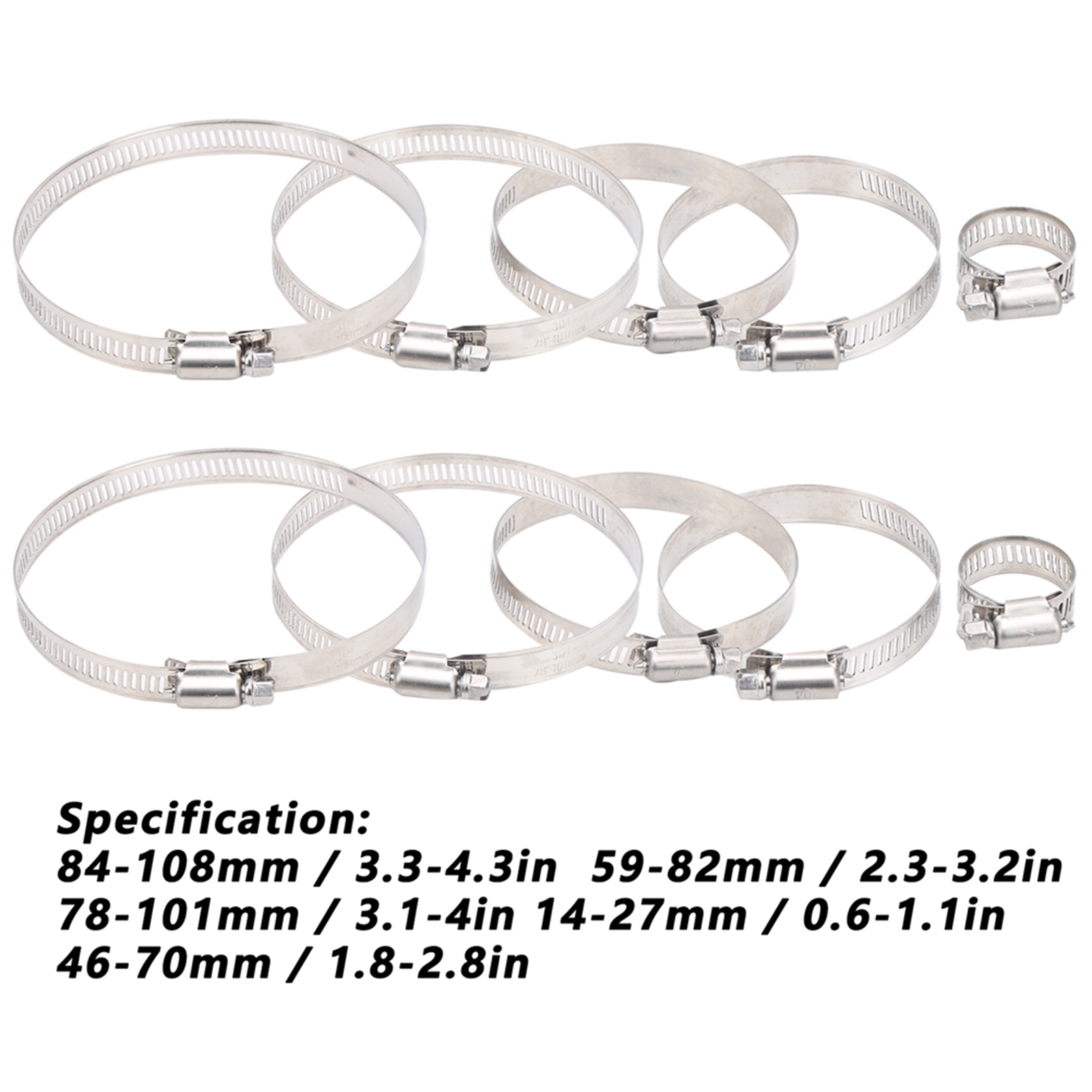Set Mit 25 Robusten Amerikanischen Schlauchschellen Und -klemmen