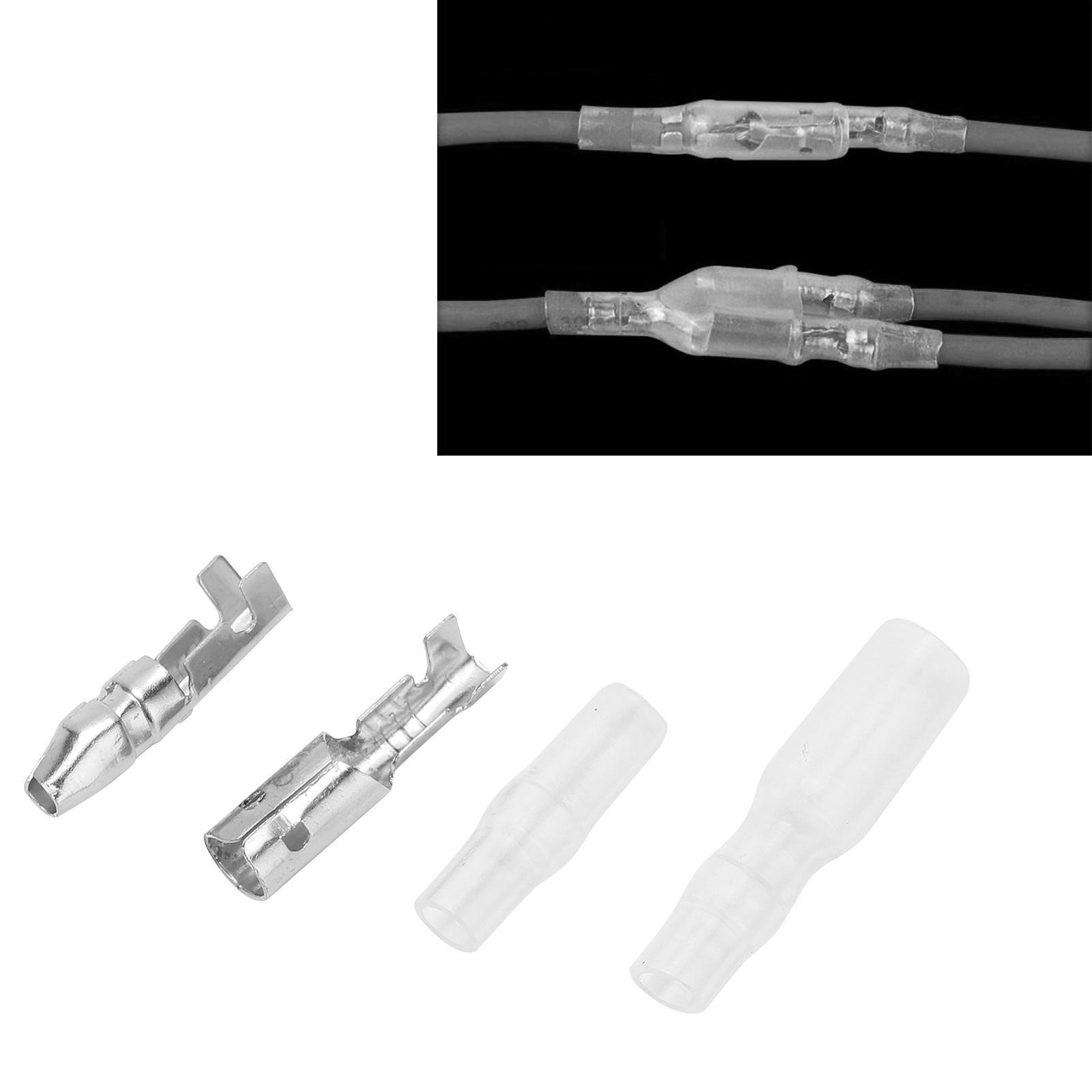 200 Zylindrische 4-mm-kopfverbinder, Silberner Beutel