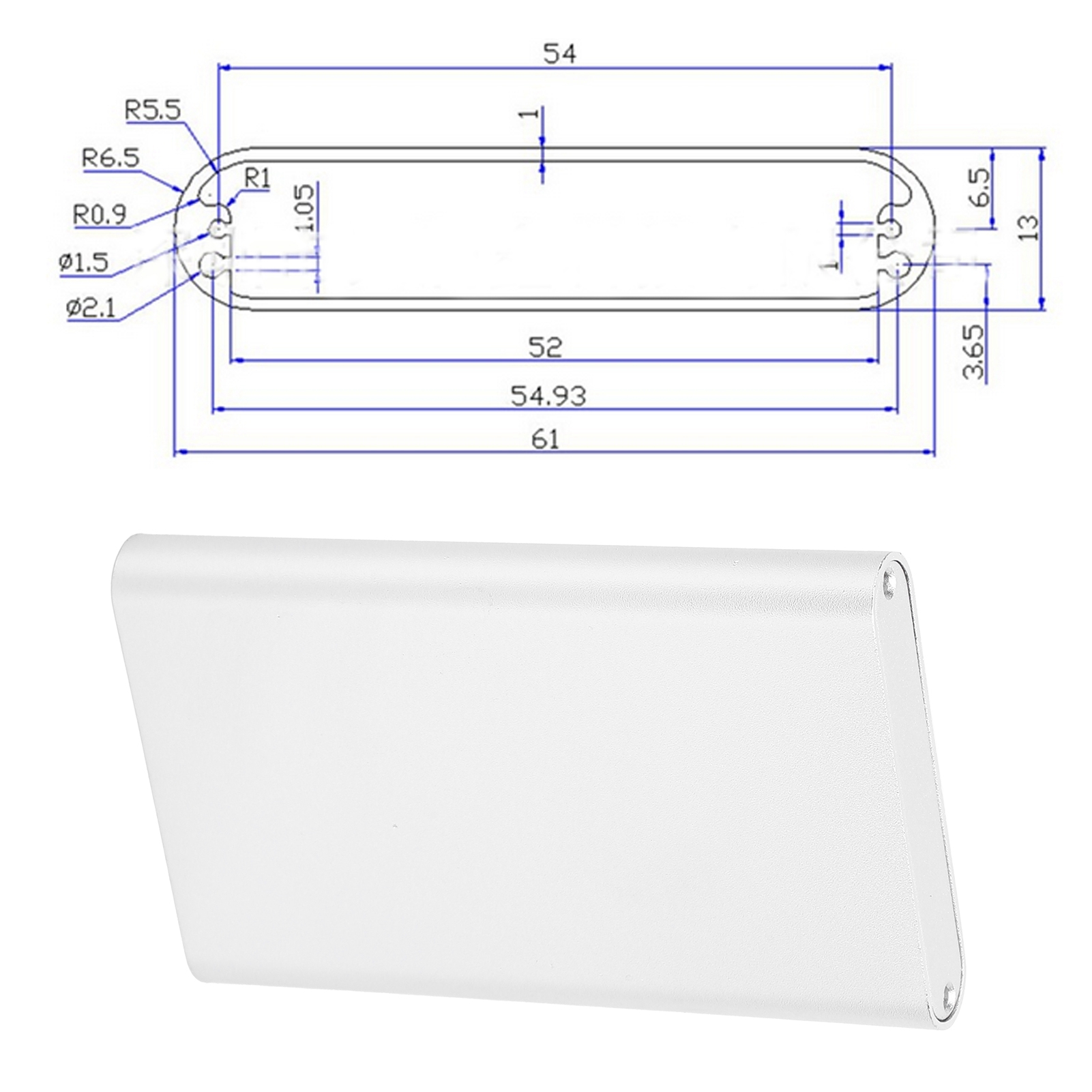 Gehäuse Aus Aluminiumlegierung 1361100 Mm, Leiterplattengehäuse, Sandgestrahlt Und Silber Eloxiert.
