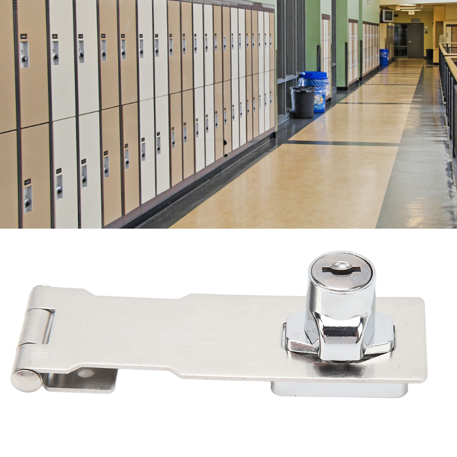 Zwei Schubladenschlösser Aus Edelstahl, Schuhschrankschlösser, Türriegel, Schnallen, Bolzen, Altmodische Aktenschrankschlösser, Diebstahlsicherungsschlösser.