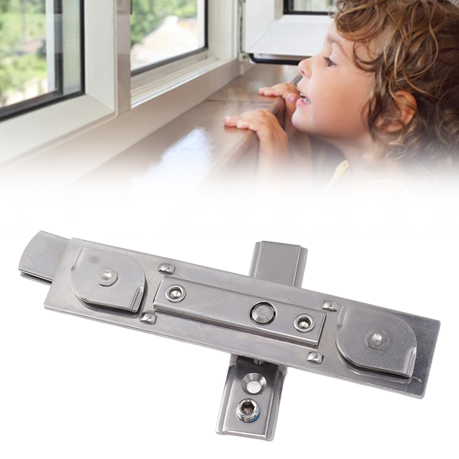 Thermisches Trennfenster Ohne Bohren Mit Schlüssel, Lüftungsbegrenzer, Nach Außen Und Innen Zu Öffnen, Kindersicherung, 23 Mm Nutbreite.