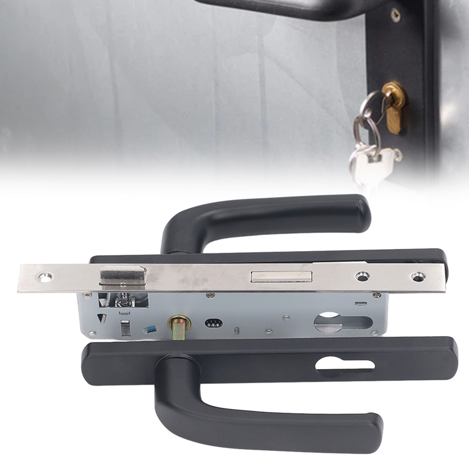 Mechanisches Türschloss-set, Türschloss-set Mit Thermischer Trennung Aus Aluminiumlegierung, Schwingtürgriff, Pvc-türschloss, Türgriff-set Mit Hebelgriff