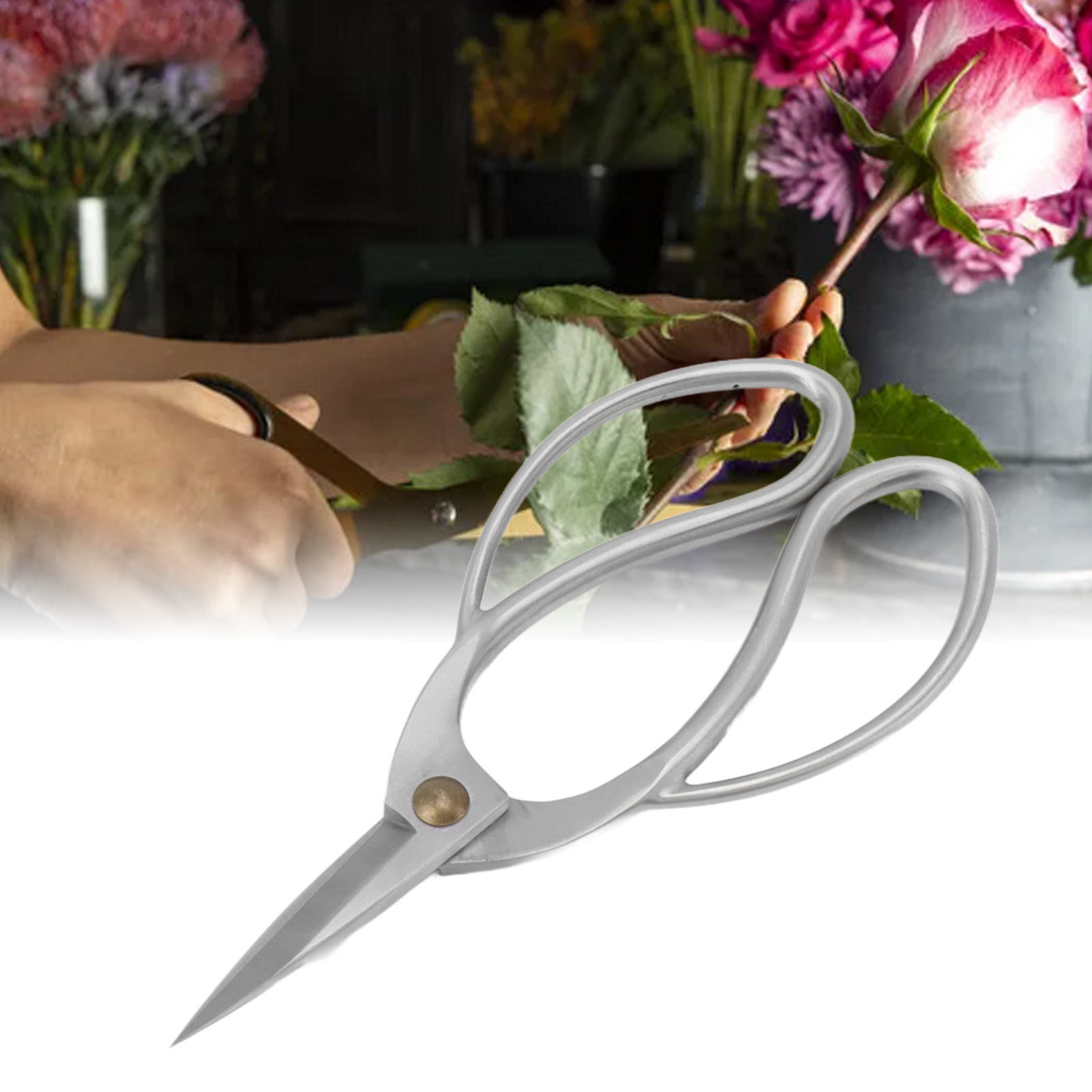 195 Mm Lange Blatt- Und Knospenschere Aus Edelstahl, Werkzeug Zum Beschneiden Und Formen Von Bonsai-knospen, Silber