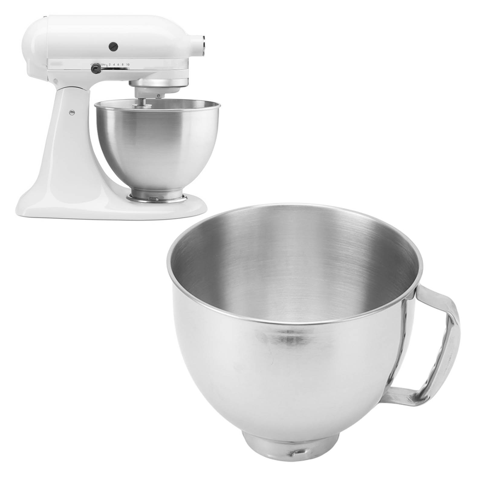 Küchenschüsseln Und Rührbehälter Aus Edelstahl Der Serien Classic 4,5 Qt Und Artisan 5 Qt, Hergestellt Aus Edelstahl 304, Mit Griffen, Spülmaschinenfest.
