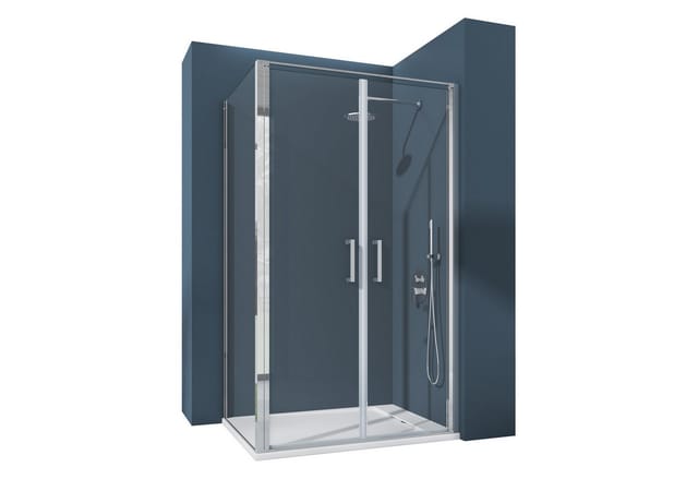 Eck-Duschkabine Ravenna66 80x90x195cm Eckdusche ESG-Sicherheitsglas Klarglas inkl. beidseitiger Easy-Clean-Beschichtung - Klarglas - Doporro