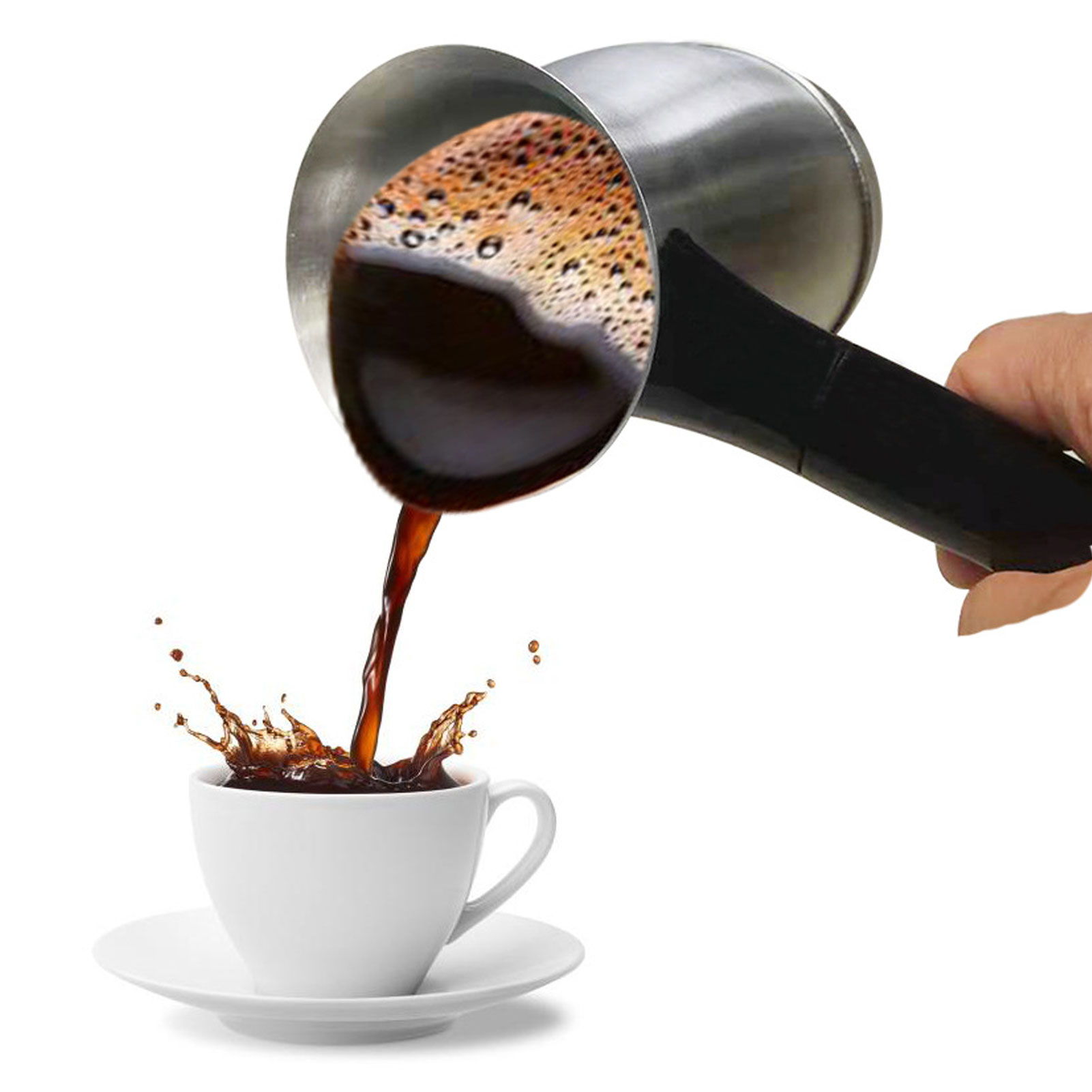 Elektrische Kaffeemaschine Aus Edelstahl, 600 Ml, Türkische Kaffeemaschine, Milchaufschäumer Für Den Hausgebrauch, Europäischer Standard 220 V