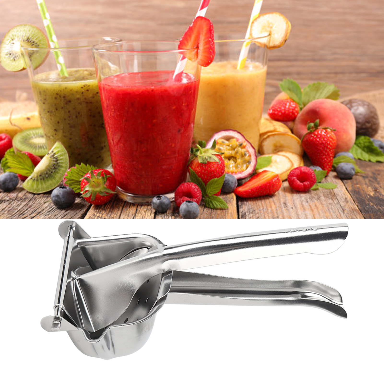 Manuelle Zitruspresse, Edelstahl 304, Orangensaftpresse, Kleine Haushaltsfruchtpresse, Granatapfelpresse, Zitronenpresse.