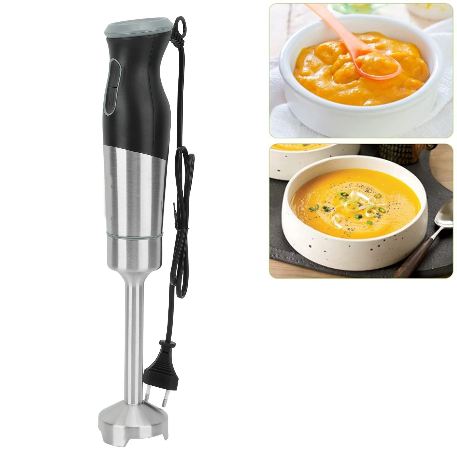 Mini-stabmixer Mit 500 W Leistung Und Edelstahlklingen, Ideal Für Smoothies, Obst, Babynahrung Und Suppen. Europäischer Standard 220 V.