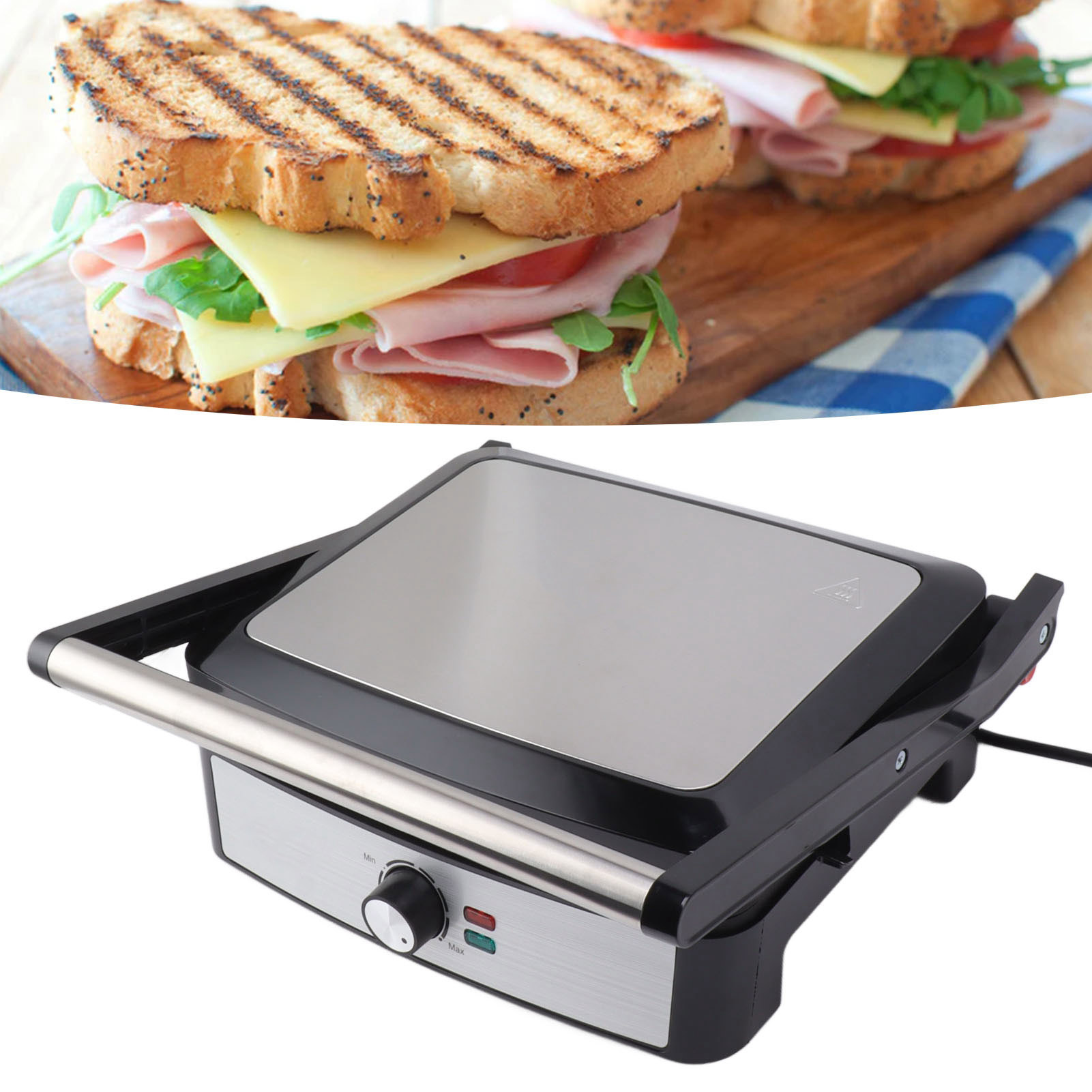 2200-w-doppelseiten-panini-presse, Steakmaker, Multifunktions-hamburgermaker, Sandwichmaker, Grill, Barbecue, Europäischer Standard 220 V