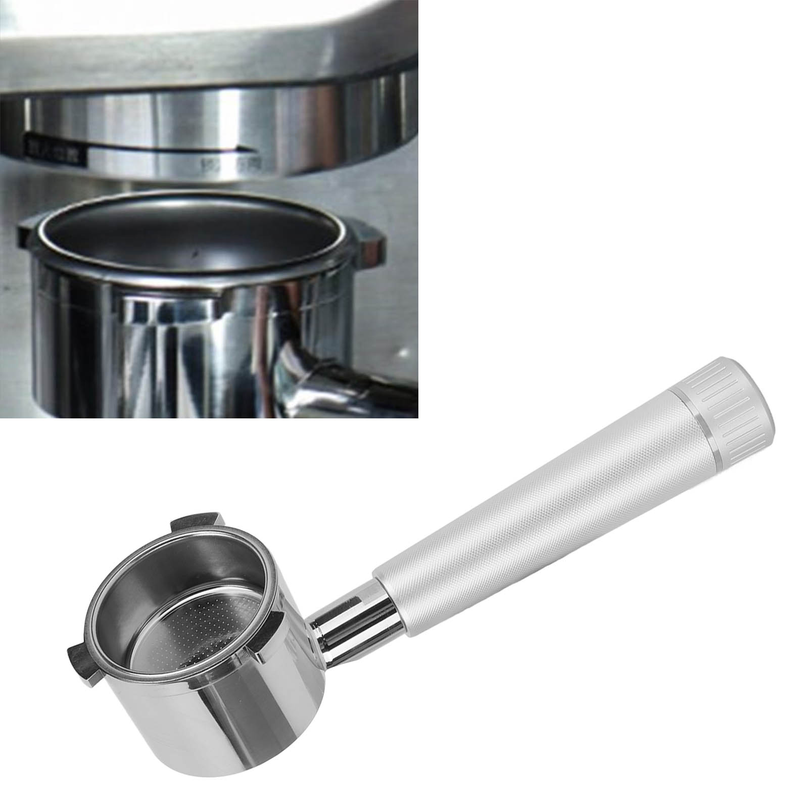 Passend Für Delonghi Serie 9 9335/9155/9355/9665 Edelstahl-kaffeefiltergriff, Silber.