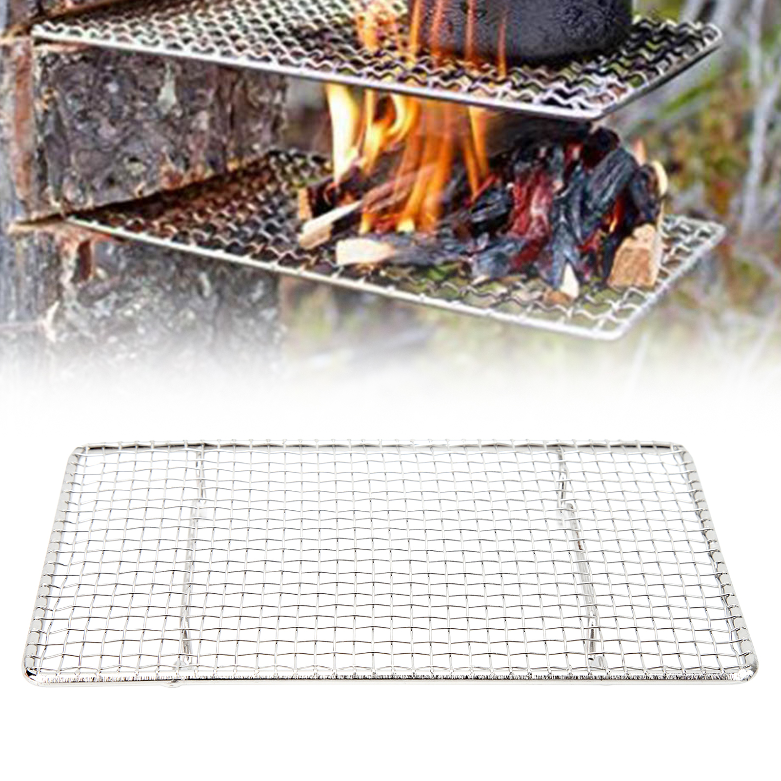 19,2 Cm Rechteckiger Edelstahl-koch-/grillrost Mit Ölabscheider