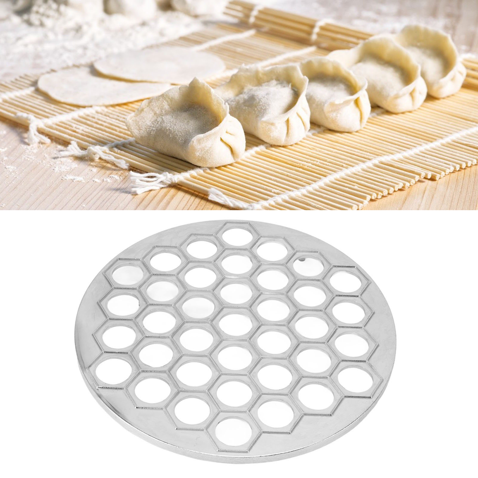 Ravioliform Mit 37 Mulden, Ravioliformer, Wonton, Silber