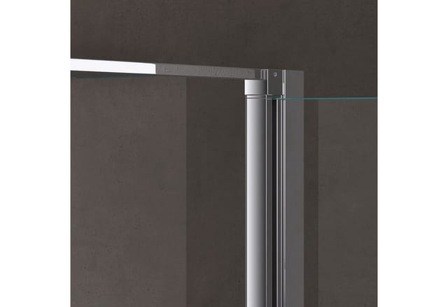 Duschkabine U-Form Ravenna66UK 80x90x80cm Duschabtrennung zwei Drehtüren ESG-Sicherheitsglas Klarglas - Klarglas - Doporro