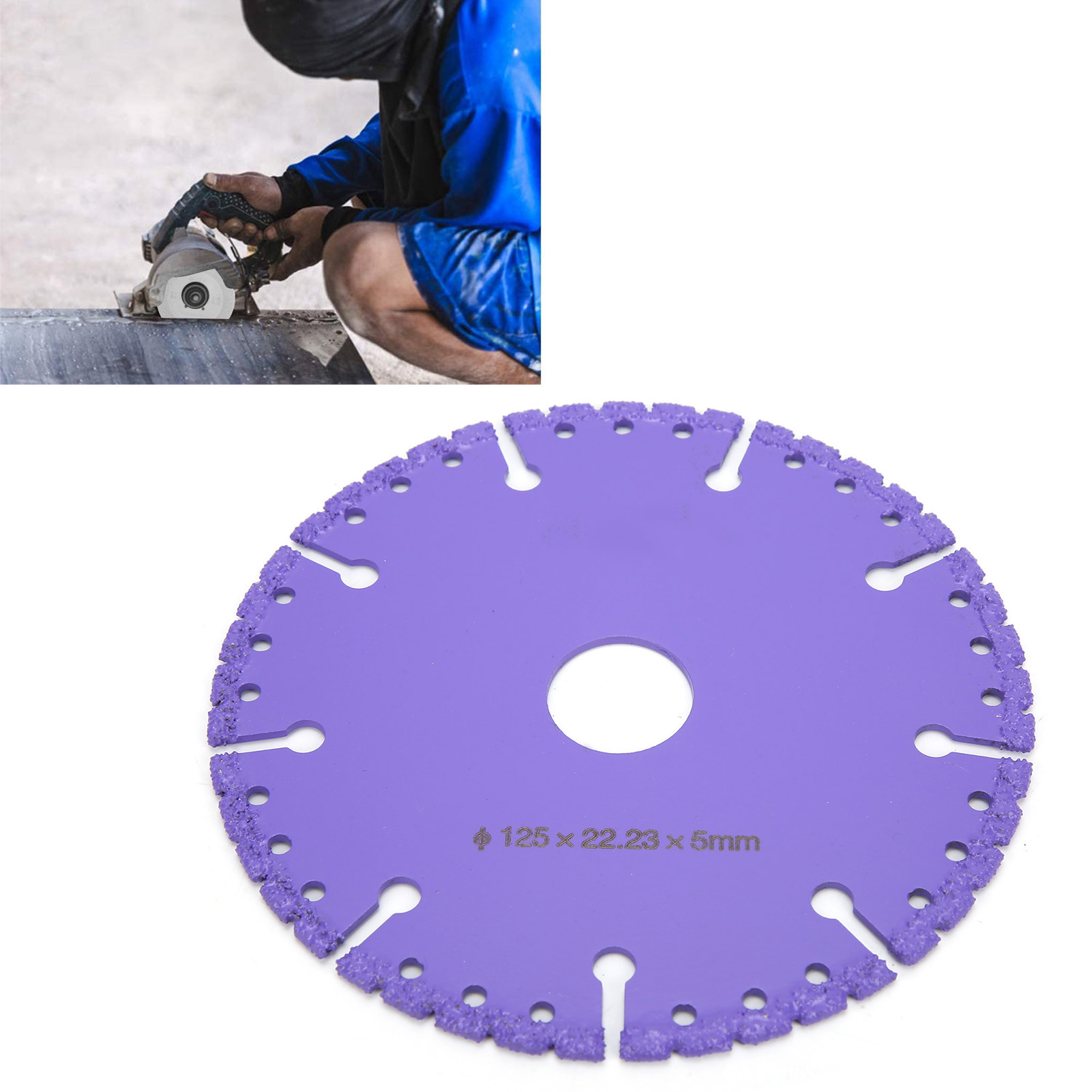 Vakuumgelötete Trennscheibe Für Winkelprofile Aus Gusseisen Und Vierkantrohre Aus Edelstahl, Diamantsägeblatt, 125 Mm Durchmesser