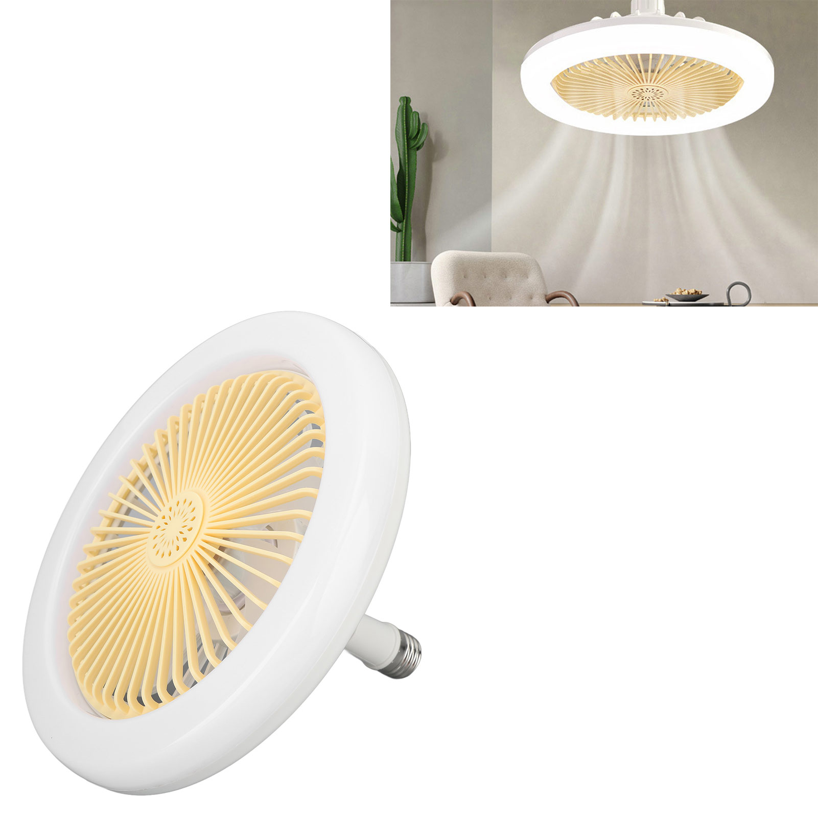 30-watt-led-deckenventilator, 25 Cm (9,8 Zoll), Kleines, Leises Modell Mit E27-duftöl-diffusor, Ideal Für Das Schlafzimmer.