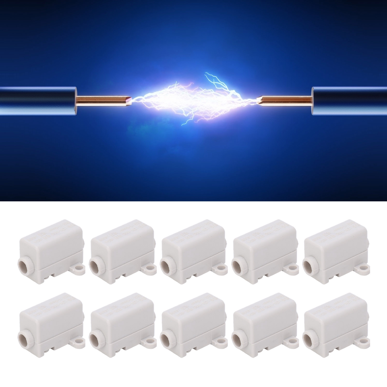 Packung Mit 10 T-verbindern Für Den Hochleistungs-hauptschalter Zk-1106, 1- Bis 2-klemmenblockanschluss, 400 V 60 A