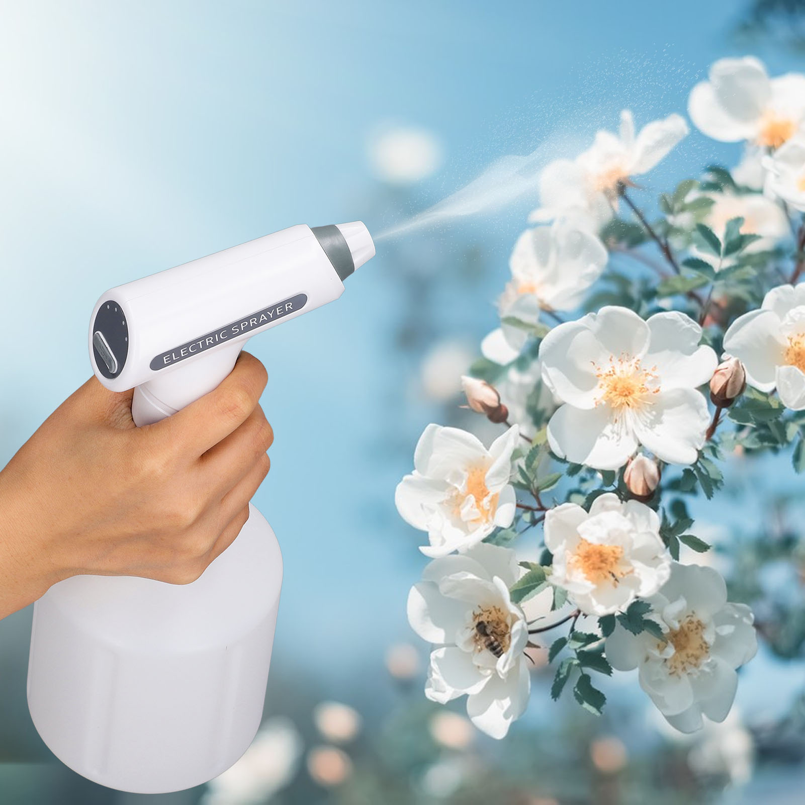 Tragbare Elektrische Gießkanne, Hochdruckregner, Kleiner Automatischer Sprüher Für Die Gartenbewässerung, 1 Liter