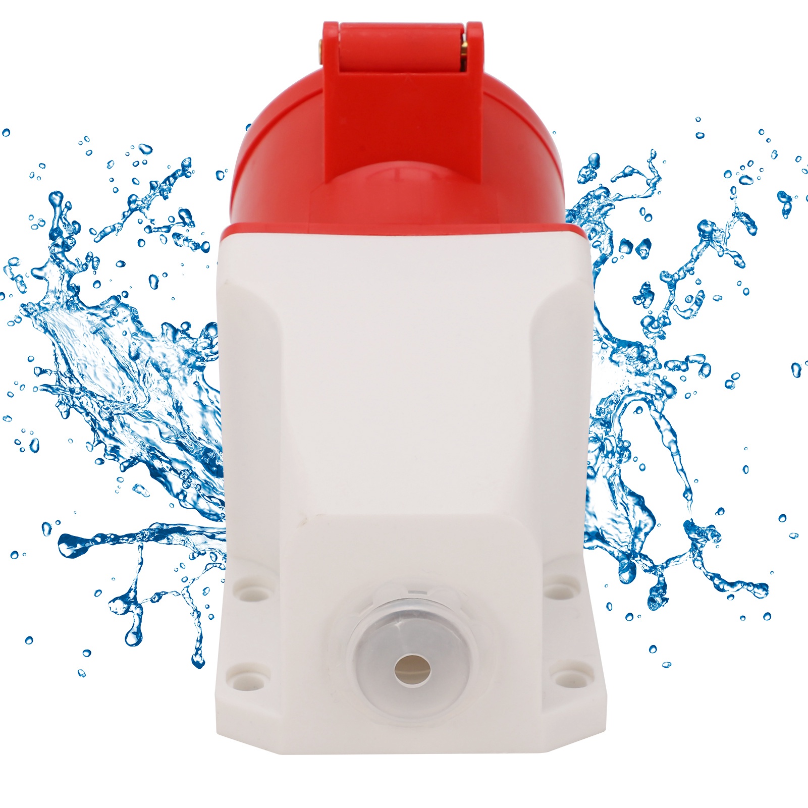 Dreiphasige 5-polige Industriesteckdose, 32 A, Staubdicht, Explosionsgeschützt Und Wasserdicht, Für Aufputzmontage (220–380 V / 240–415 V). Dreiphasen-stromversorgung.
