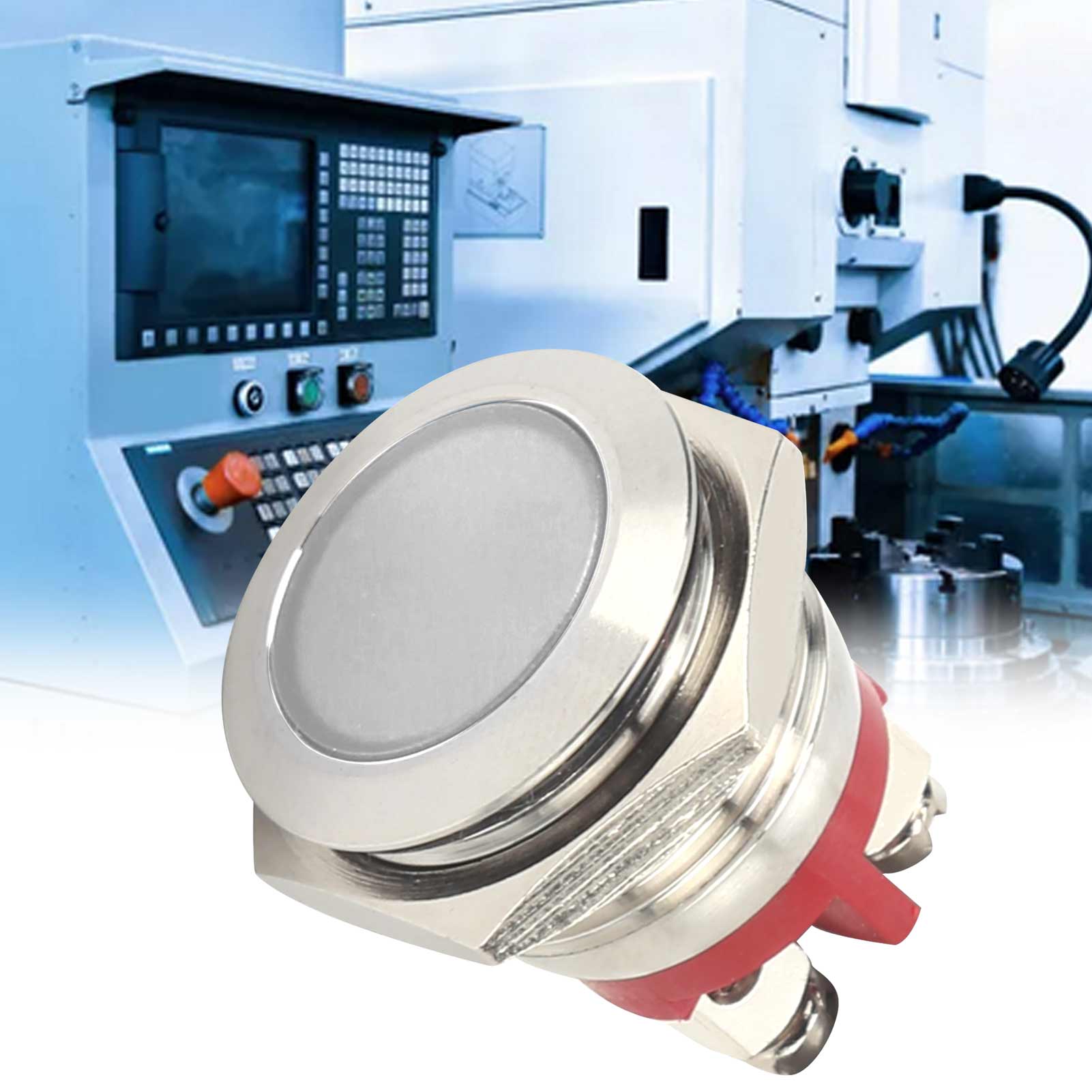 16-mm-led-kontrollleuchte Aus Metall, Wasserdicht Und Universell Einsetzbar, Weiß, 6 V