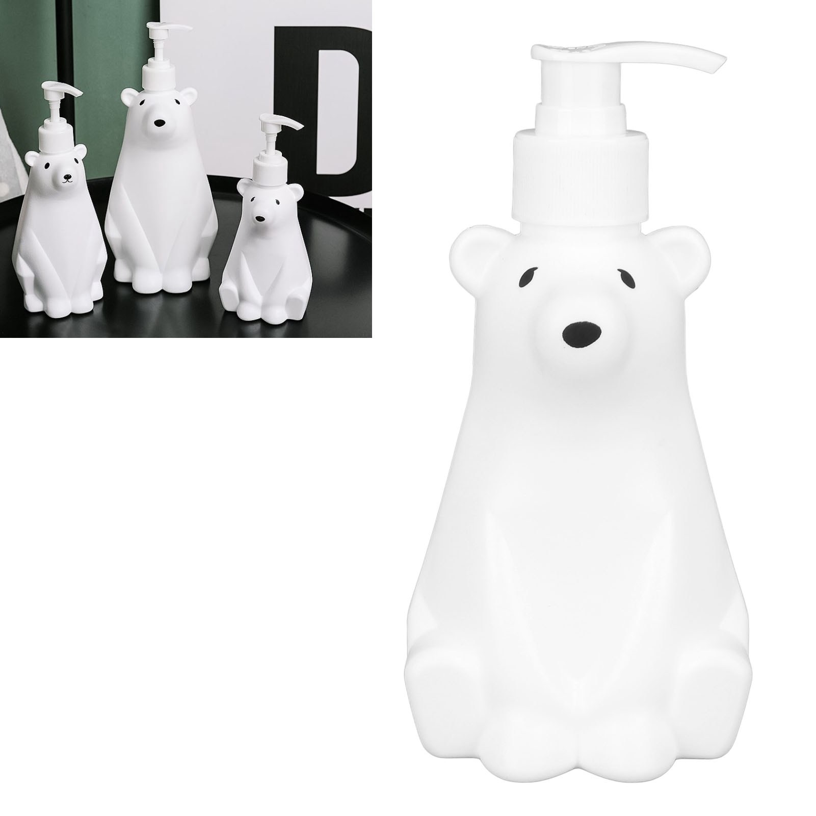 Niedliche Pumpflasche In Form Eines Eisbären, Großes Fassungsvermögen, Für Gesichtsreinigung, Duschgel, Handseife Und Kleinen Handseifenspender.