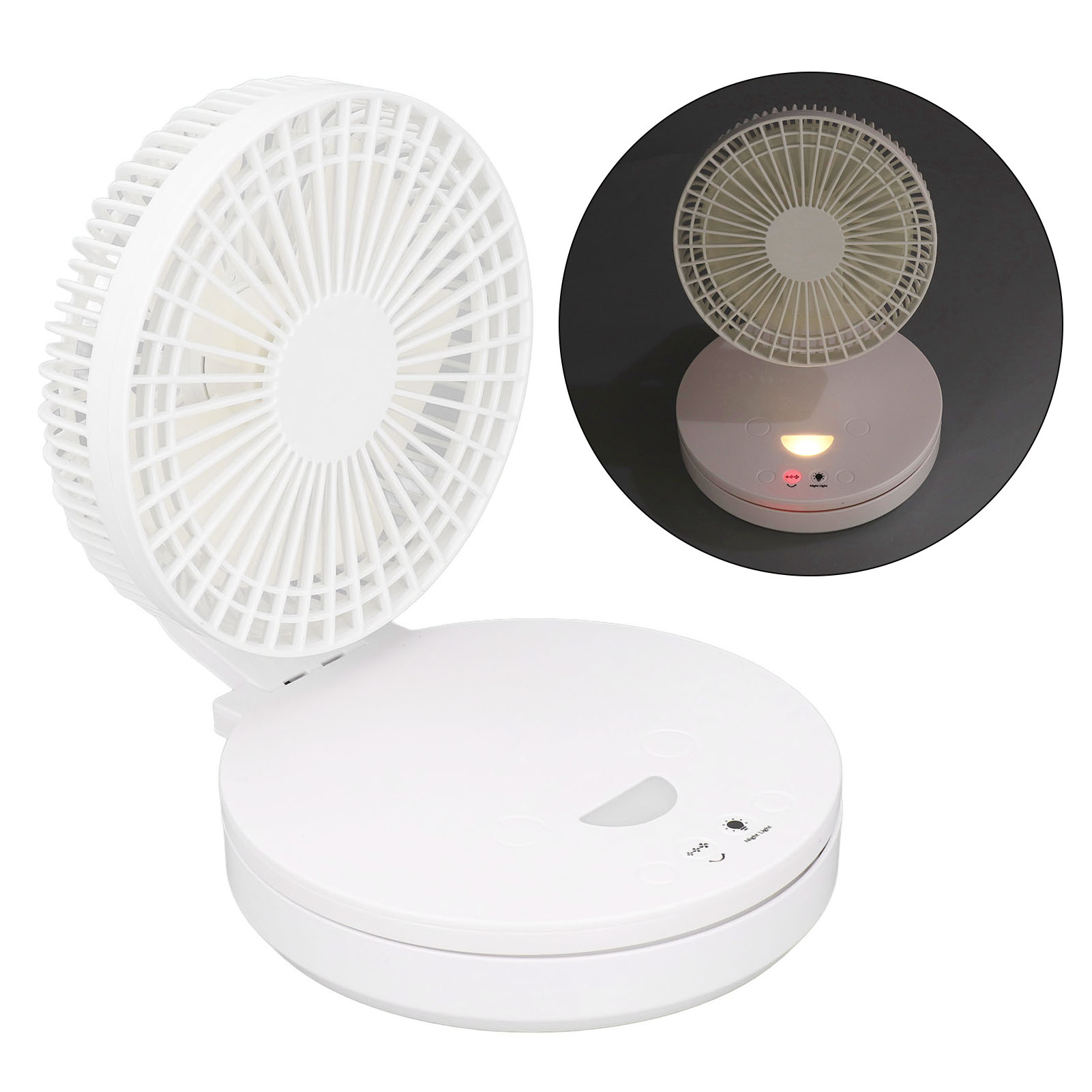 Tischventilator Mit Einstellbarer Links-rechts-oszillation Und Auf-/ab-winkel, Wiederaufladbarer Mini-usb-ventilator, Automatischer Ventilator Für Zuhause, Büro, Studentenwohnheim, Nachtlicht Und Leis