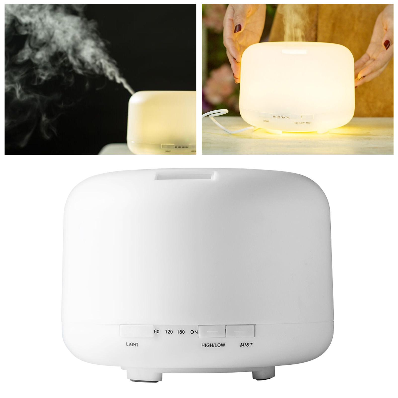 Kleiner 500-ml-luftbefeuchter Mit Sieben Farben, Usb-aroma-diffusor Mit Ultraschallzerstäuber