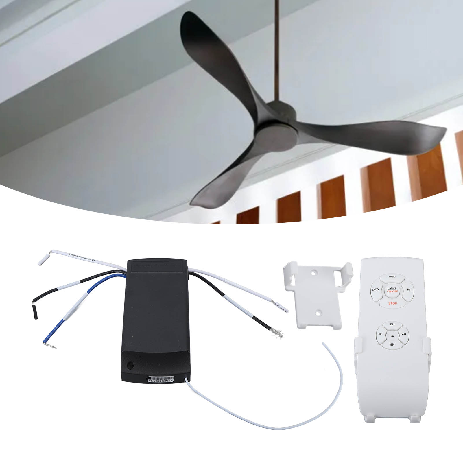 Fernbedienungsset Für Deckenventilatoren Mit Licht, Universeller Drahtloser Ventilatorregler (englische Version)