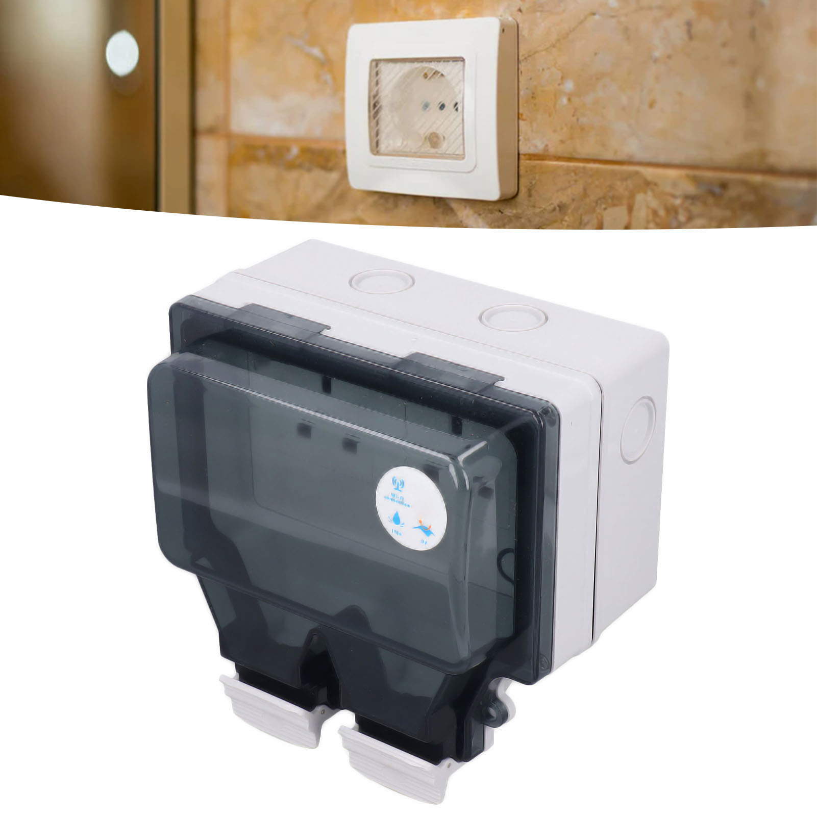 Ip66 Smart Wifi Wasserdichte Außensteckdose, Typ 86, Regensicher, 13 A, 110–250 V, Britischer Standard Snw-2s