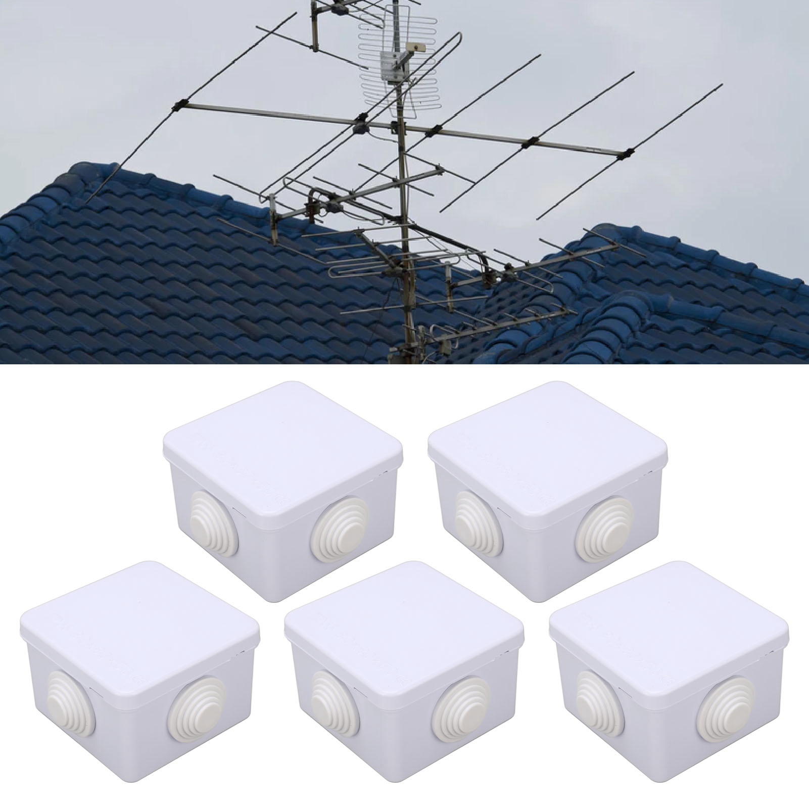 Kaufhinweise: 5 Stück Pro Beutel (5 Stück) Saipu Liefert Wasserdichte Kabelboxen Aus Kunststoff Mit Gummistopfen Und Perforationen Sp-p1-808050