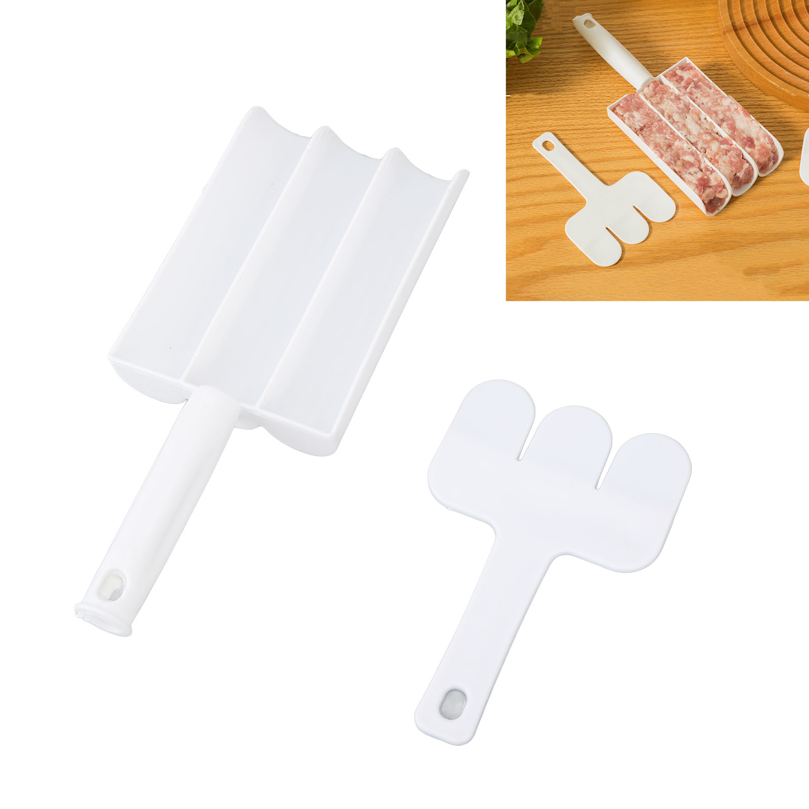 Creative Kitchen Tri-unit Fleischbällchenformer, Fisch- Und Fleischbällchenform, Garnelen-pasta-maschine, Fleischfüllungsmischer, Ravioli-löffel (3 Sets Einzeln Erhältlich)