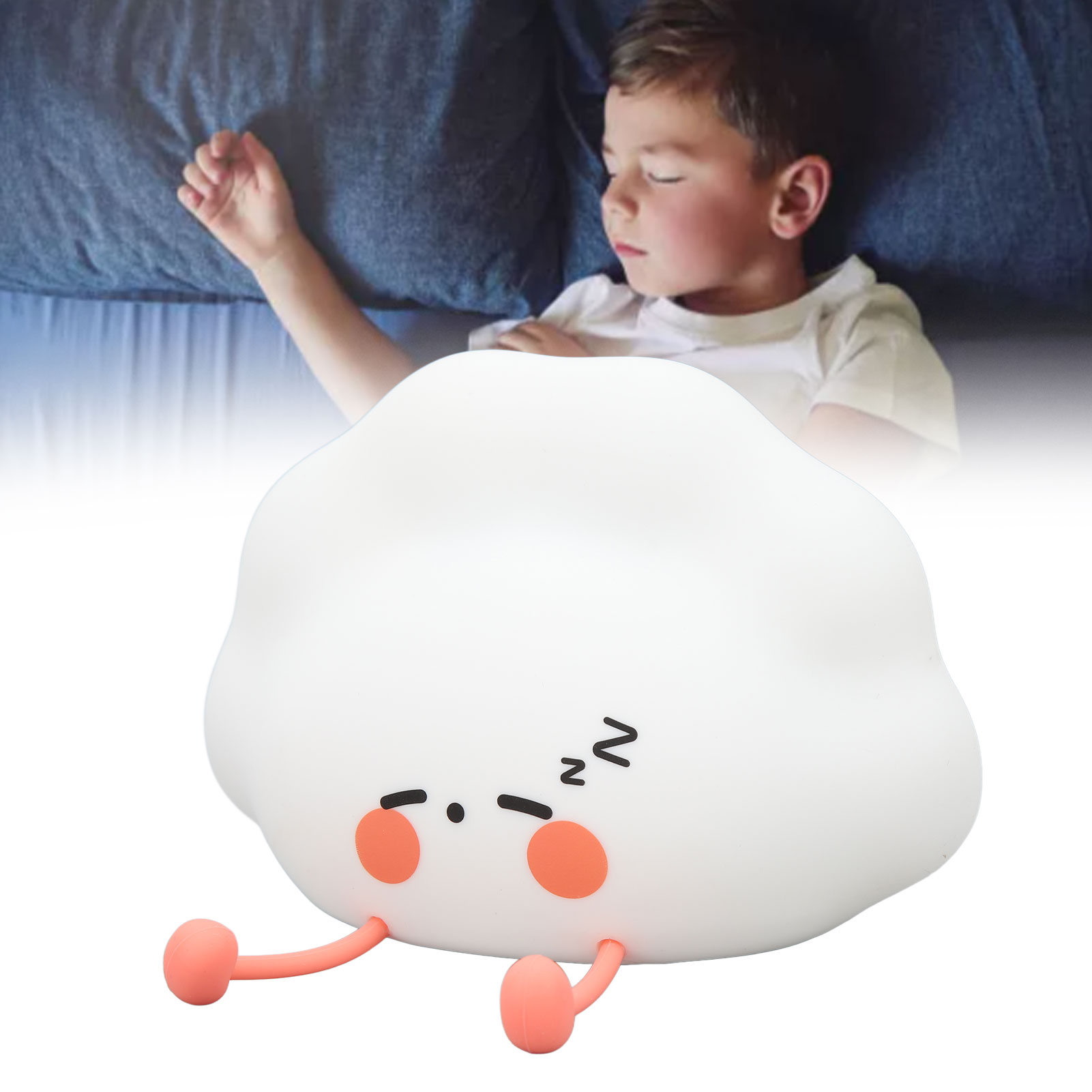 Wiederaufladbares Nachtlicht In Ravioli-form – Originell Und Ideal Für Kinder, Perfekt Zum Einschlafen Im Schlafzimmer, Neben Dem Bett Oder Beim Stillen. Aus Silikon, Mit Usb-anschluss.