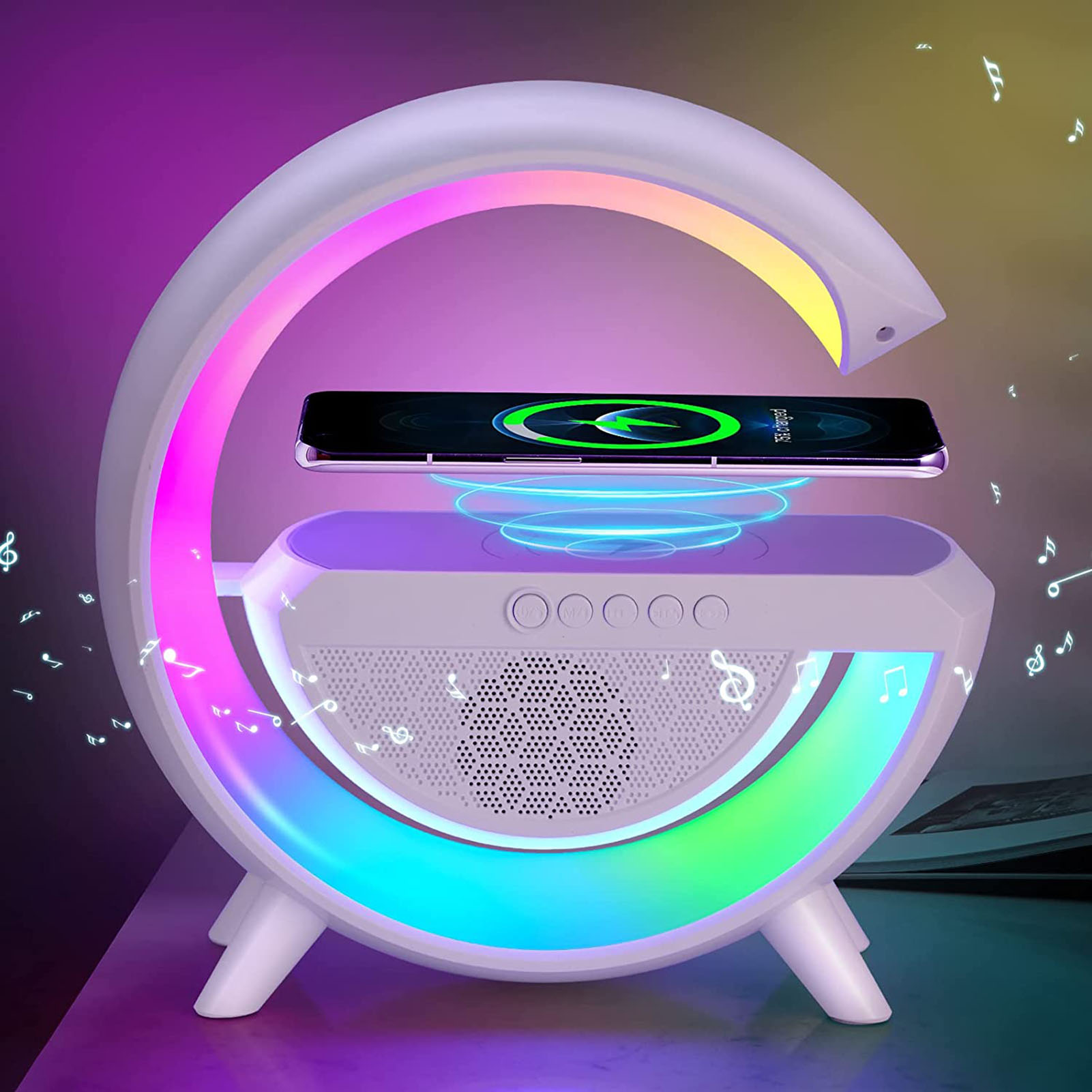 G-ambient Led-nachtlicht Mit Stimmungsvoller Beleuchtung, Wiederaufladbarem Bluetooth-lautsprecher, Ideale Nachttischlampe Für Kinder. Perfektes Geschenk Für Kinder.