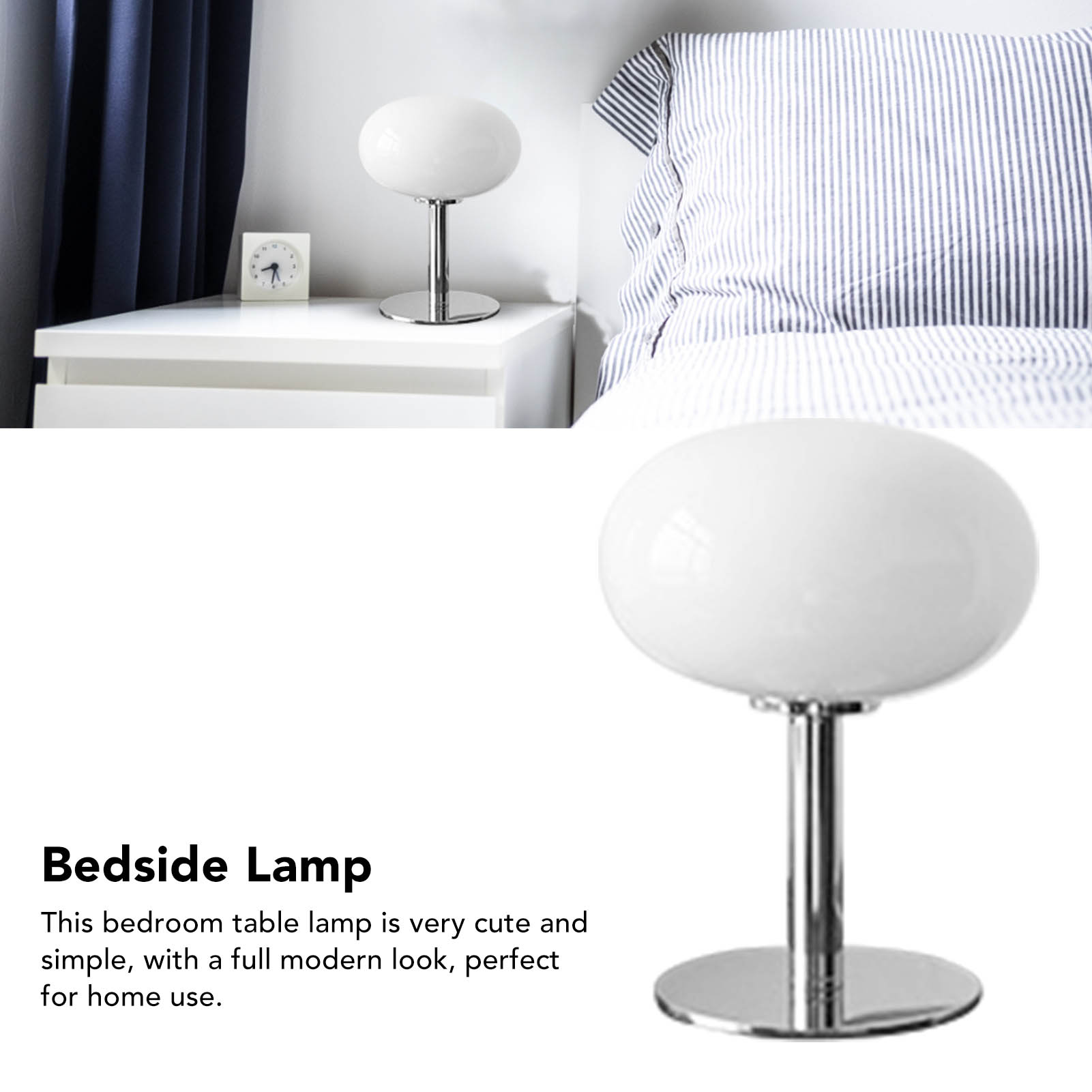 Ins Glas-tischleuchte Im Bauhaus-macaron-stil, Kinderlampe, Stimmungsleuchte Fürs Schlafzimmer, Trendige Dekoration, Mädchenhafter Stil, Druckknopfschalter, Neue Runde Weiße Lampe Mit Schlankem Fuß