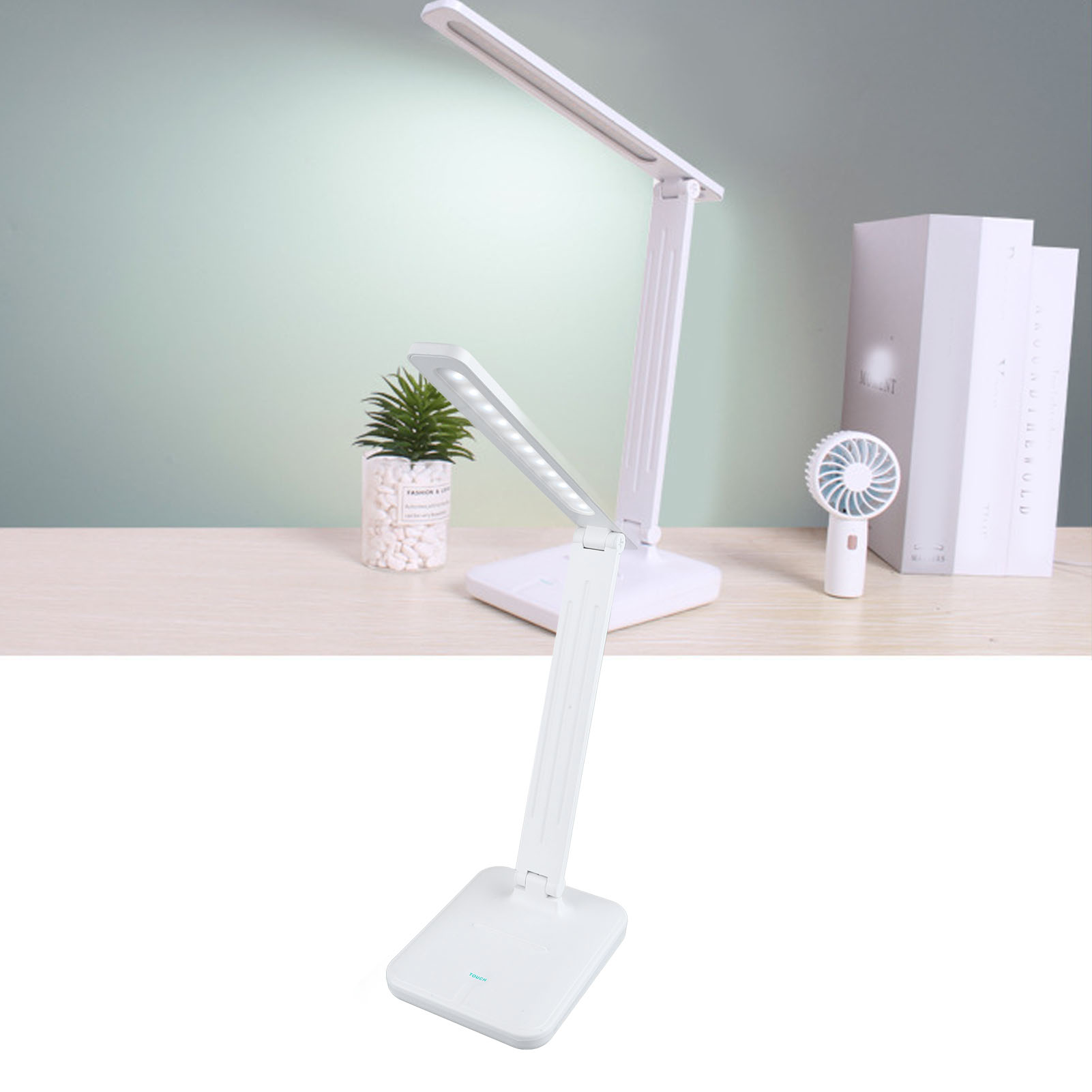 Usb-schreibtischlampe, Augenschonend, Dimmbar, Faltbar, Wiederaufladbar, Multifunktional, Berührungsempfindlich, Nachttisch-/schreibtischlampe Für Studenten