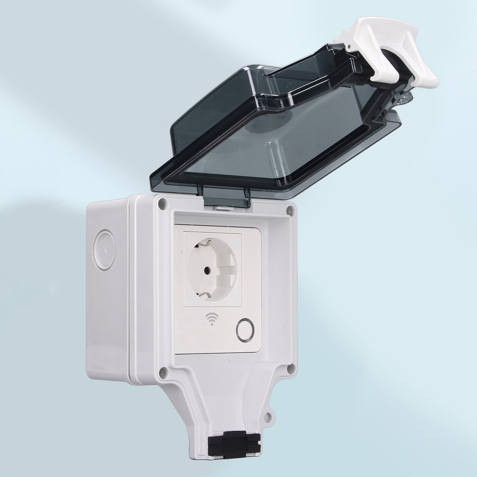 Ip66 Smart Wifi Wasserdichte Außensteckdose, Typ 86, Regensicher, 16 A, 110–250 V, Europäische Ausführung Snw-sr