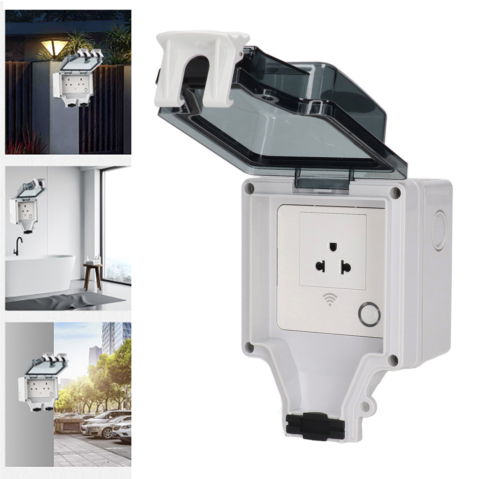 Ip66 Wasserdichter Smart-wlan-außenstecker, Typ 86, Regensicher, 16 A, 110–250 V, Us-standard Snw-am
