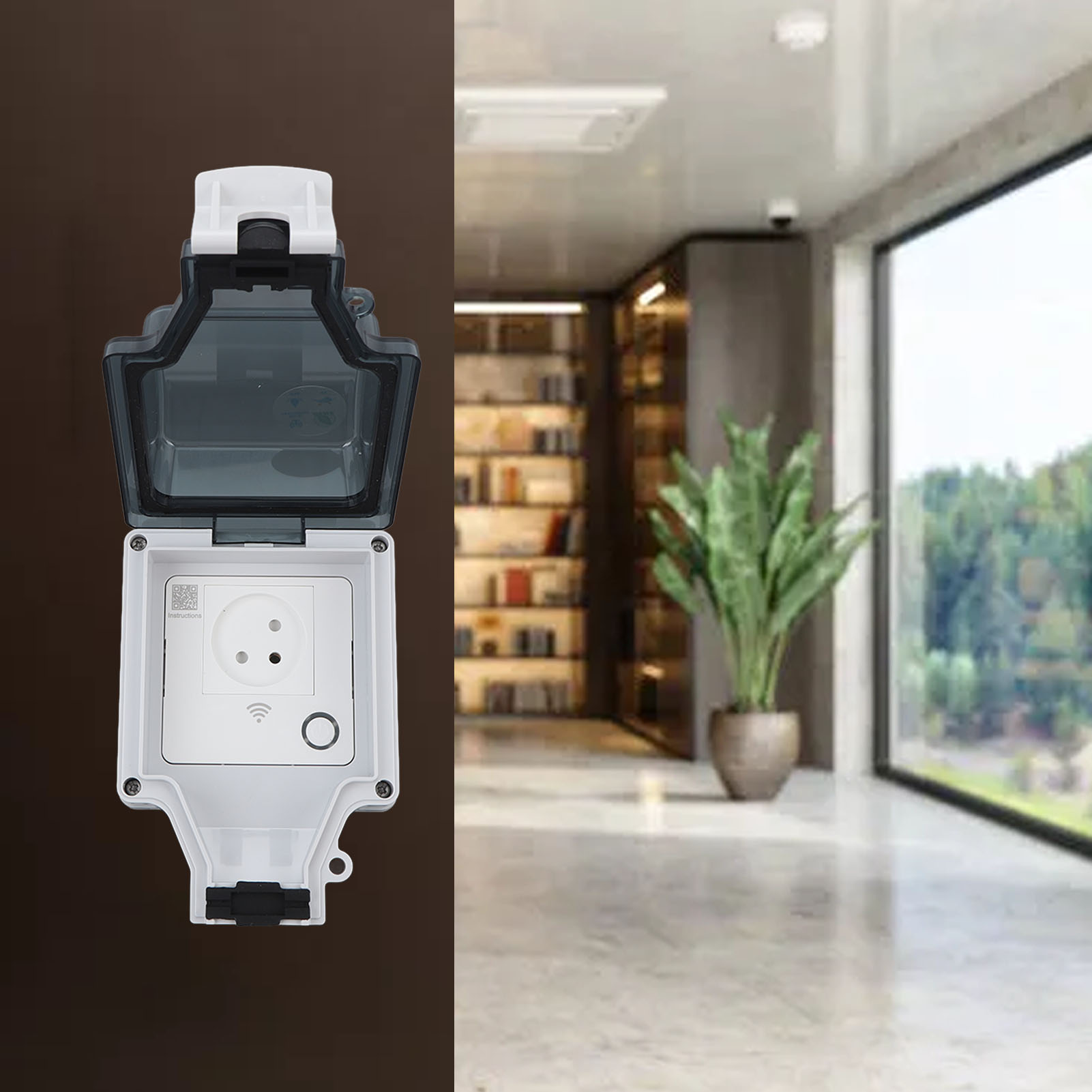 Ip66 Smart Wifi Outdoor-wasserdichtstecker, Typ 86, Regensicher, 16 A, Israel, 110–250 V Vsnw-i