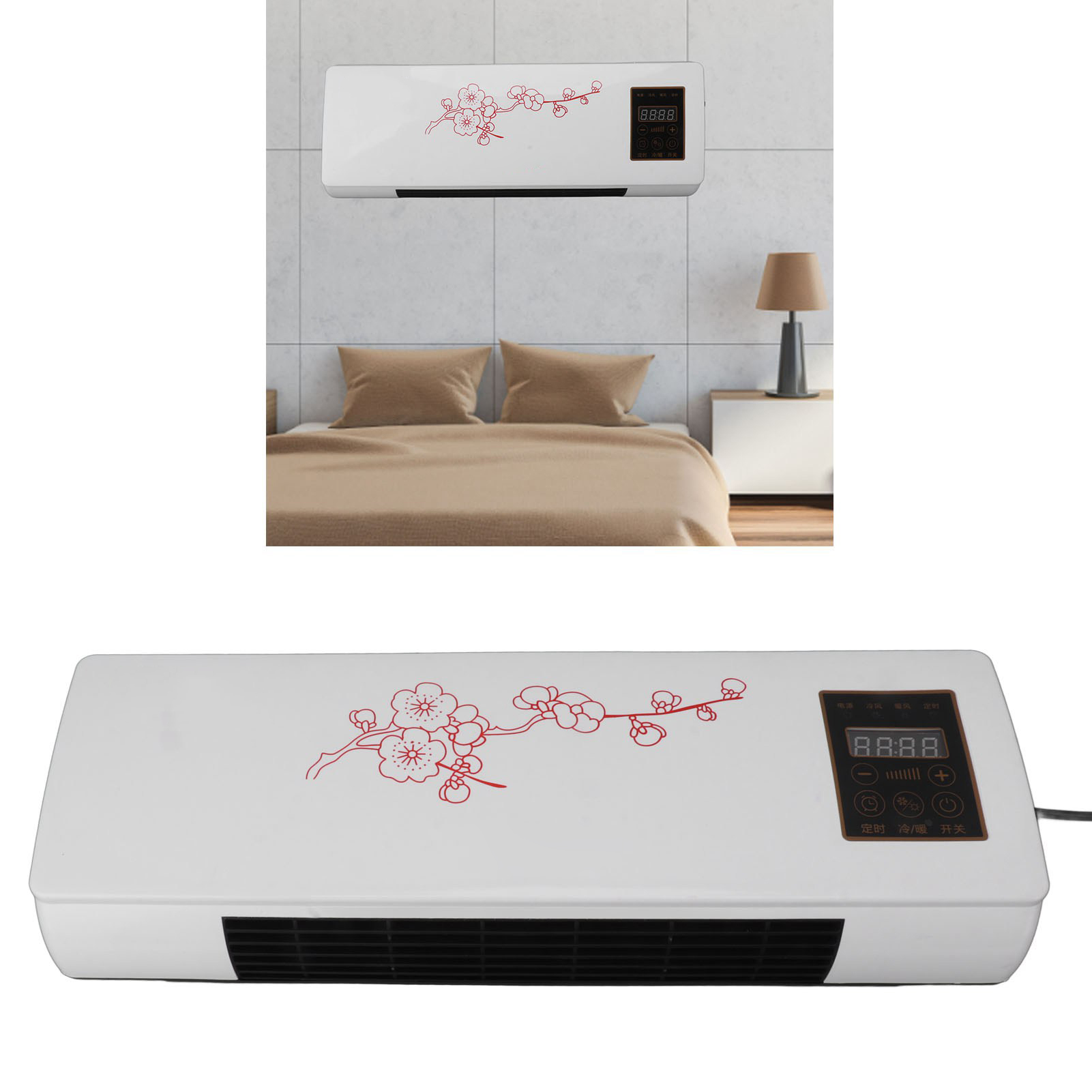 Tragbarer Wandheizer, Kleiner Heizlüfter, Warmluftventilator Für Zuhause, Vereint Die Funktionen Von Natürlicher Heizung Und Warmluft, Geeignet Für Badezimmer Und Schlafzimmer.