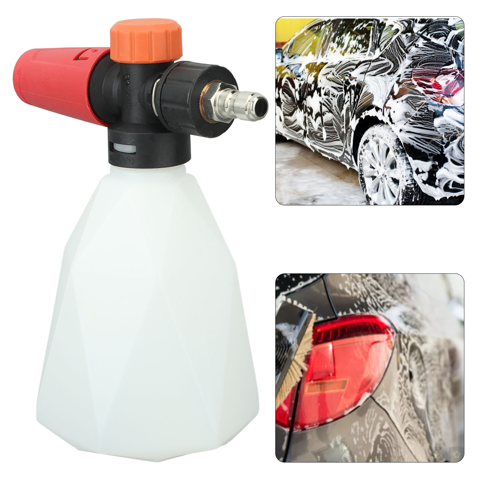 1/4"-schnellanschluss-hochdruck-schaumsprühgerät, Hochdruck-wasserpistole, 500-ml-tragbares Schaumsprühgerät Für Die Autowäsche Zu Hause, Rautenförmiges Schnellanschluss-schaumsprühgerät