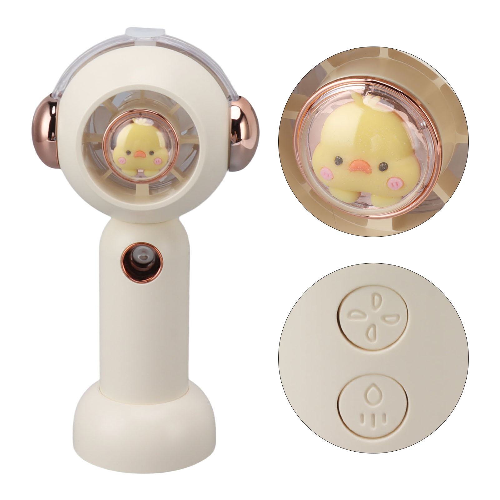 Mini-usb-ventilator, Kleiner Tragbarer Tischventilator, Kompakter Vernebler, Leise, Hoher Luftdurchsatz, Weiß.