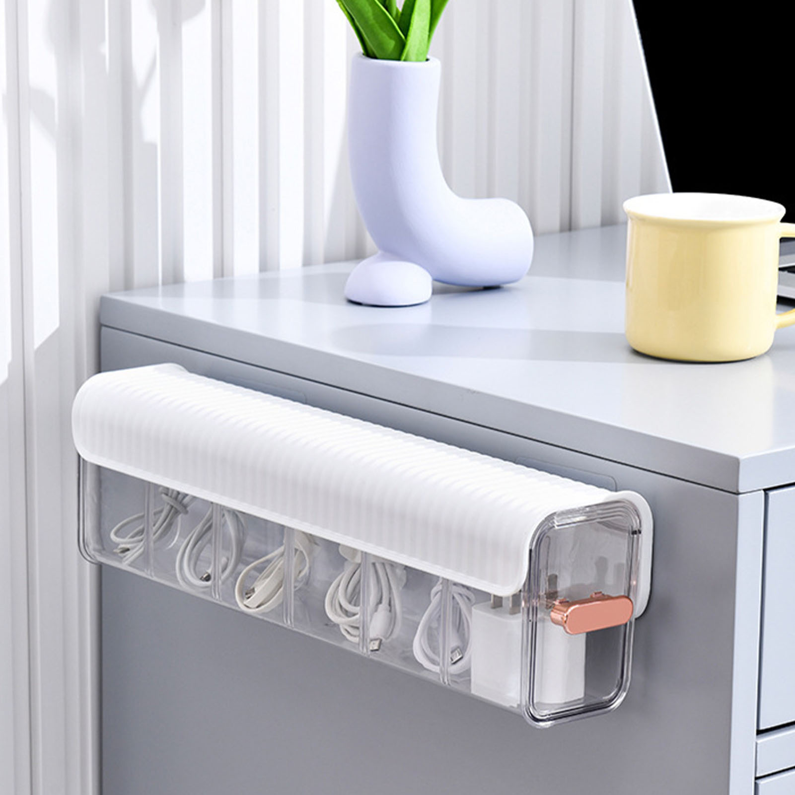 3-in-1 Wandorganizer Für Unterwäsche Und Socken, Abnehmbar, Unterteilt, Kein Bohren Erforderlich, Mini-schiebeaufbewahrungsbox, Elegantes Weiß.