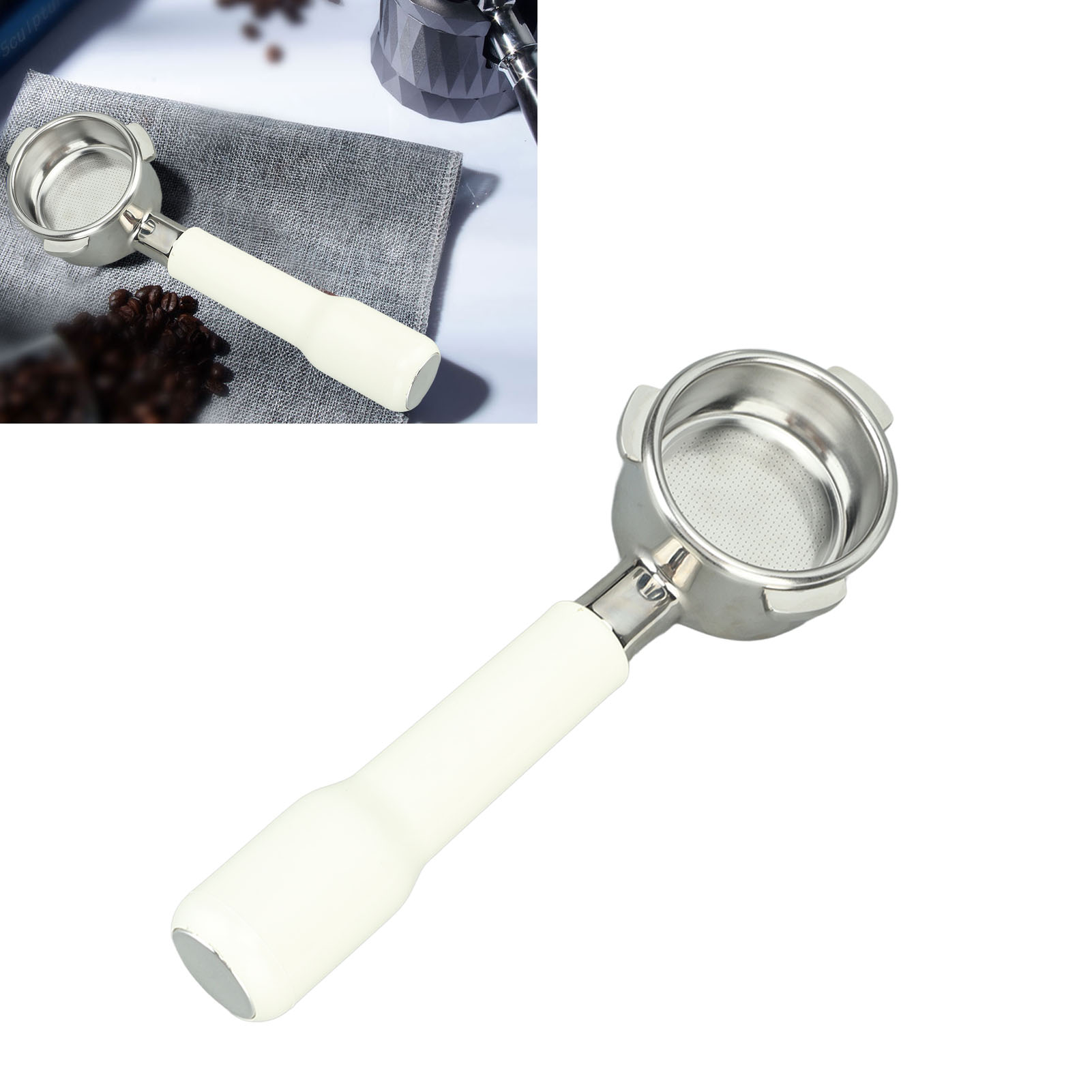 Breville Series 8 Universal 870/880, Tragbare Kaffeemaschine Ohne Boden, Modell C2, 54 Mm Edelstahl, Weißer Kunststoff