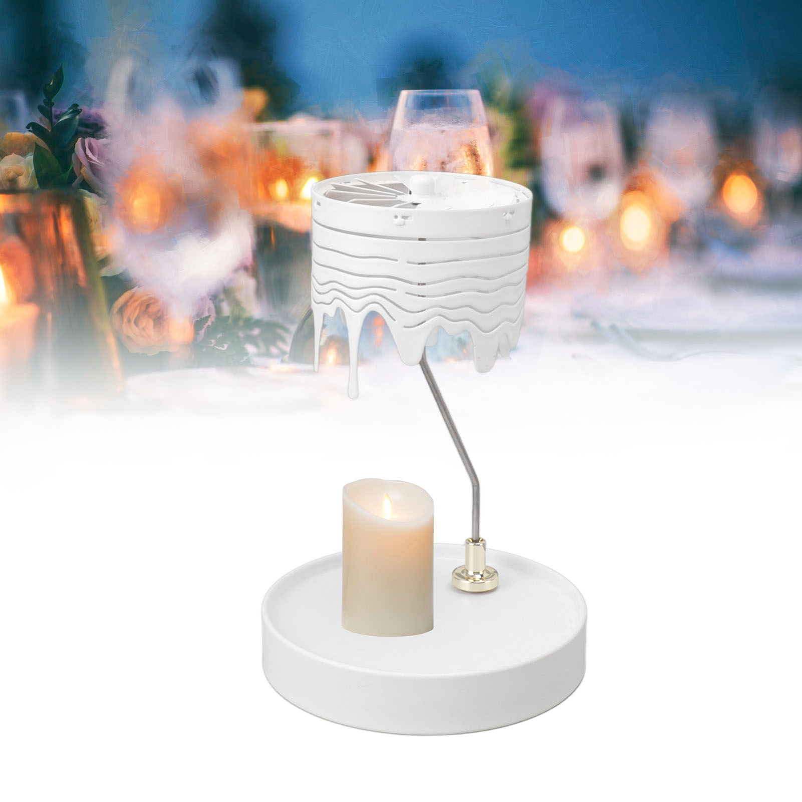 Karussellförmiger Duftkerzenständer, Drehbarer Kerzenhalter, Lampenstil 2