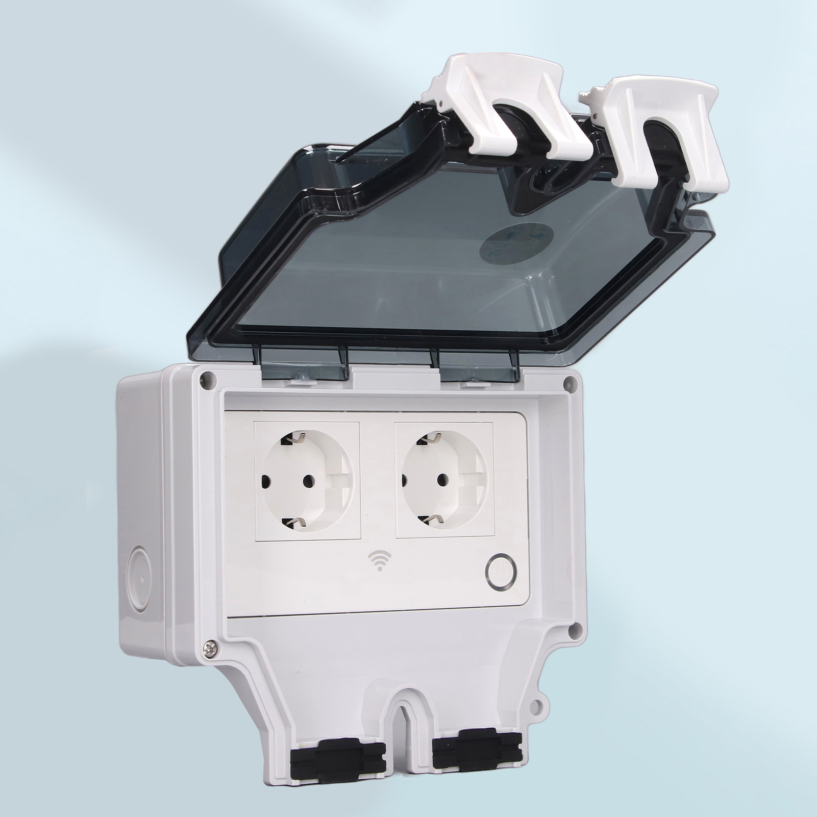 Ip66 Intelligente, Wasserdichte Wlan-außensteckdose, Typ 86, Regensicher, 16 A, 110–250 V, Europäische Ausführung Snw-2sr