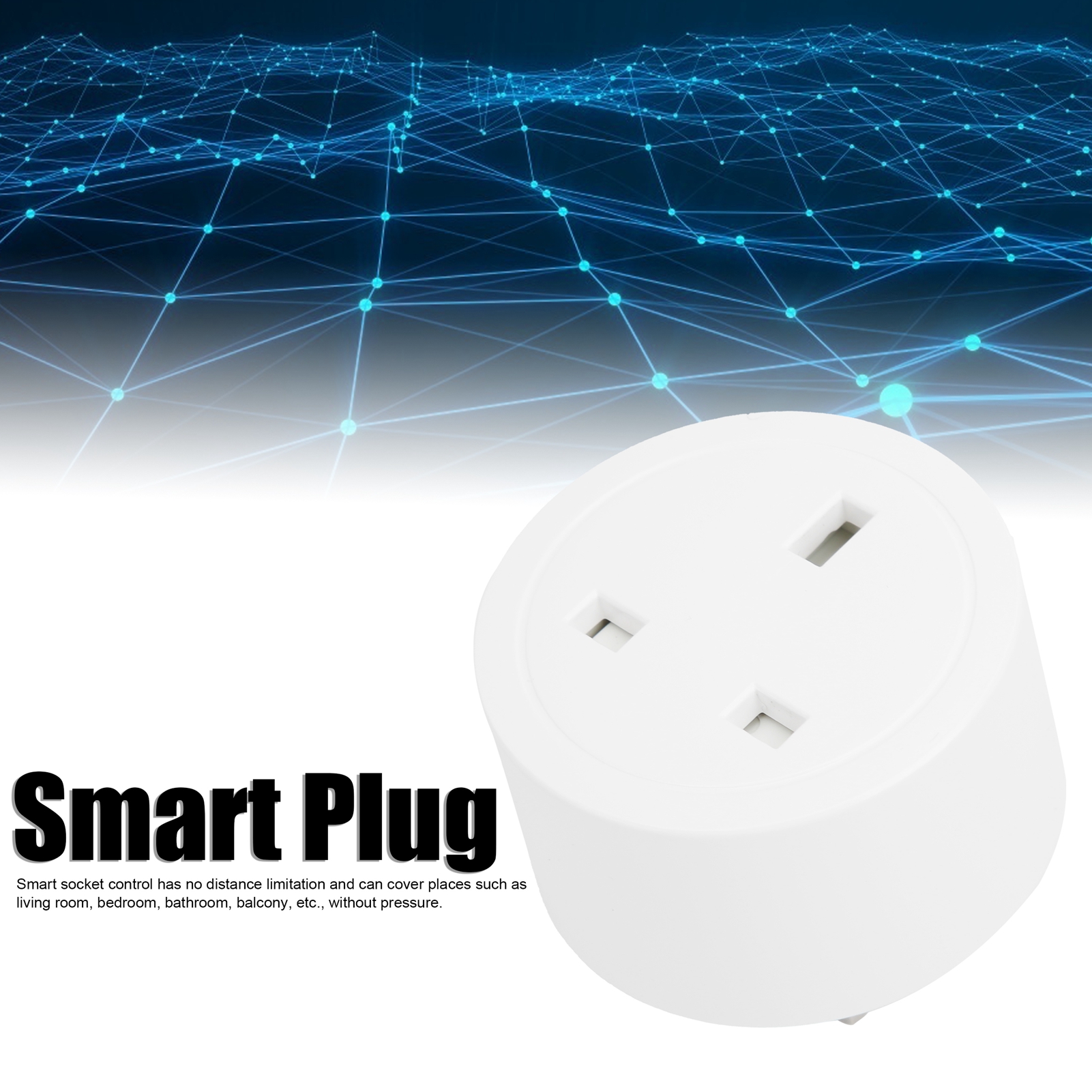 Gt-ss102 Intelligente Steckdose Mit Wlan, Kabellose Steckdose, Fernsteuerbare Intelligente Steckdose, Britischer Standardstecker, 100–240 V Wechselstrom