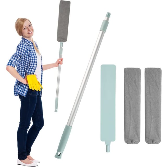 Tuch, Mikrofaser und Wischtuch, Handgehaltener Staubwedel zur Reinigung von Rillenspalten, Teleskop-Fugenreiniger, Magisches