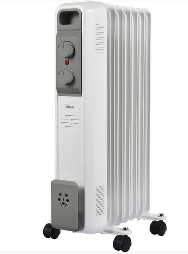 Bimar - S827 Ölradiator S827 15 m² 600 w, 900 w, 1500 w Weiß, Grau