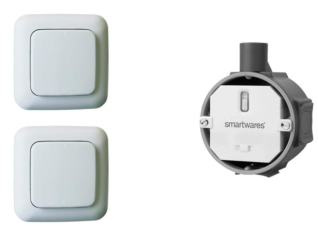 SmartHome Funk Schalter Set - Funk-Einbauschalter + 2 x Funk-Wandschalter