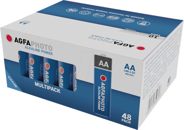 Agfa - Photo Power LR6 Mignon (AA)-Batterie Alkali-Mangan 1.5 v 48 St.